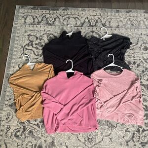 Assorted Old Navy  Long Sleeve Tops - Black, Gold,pink,kids,with hood.
